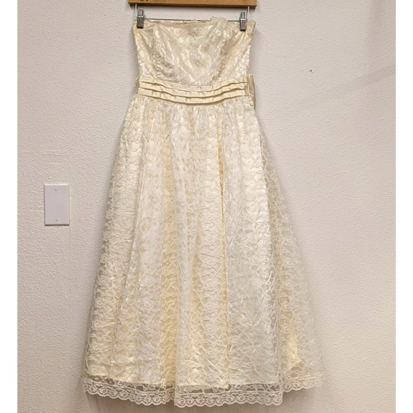 Gunne Sax | Dresses | Vintage White Lace Gunne Sax Midi Dress | Poshmark
